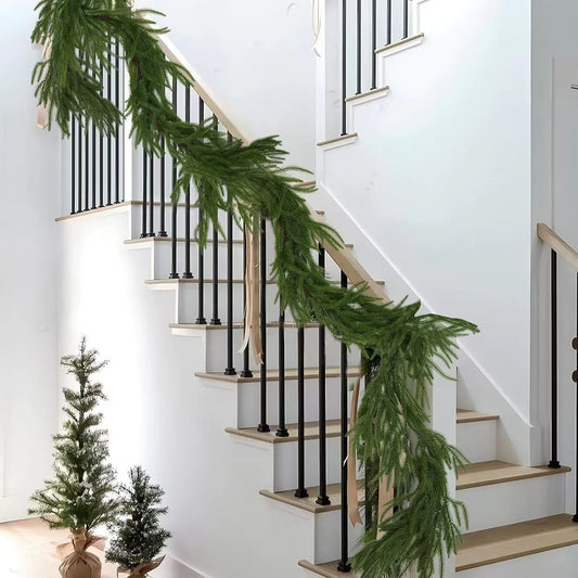 Faux Pine Needle Garland