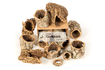 2.5KG Mixed Bulk Box Cork Bark Tubes & Flats